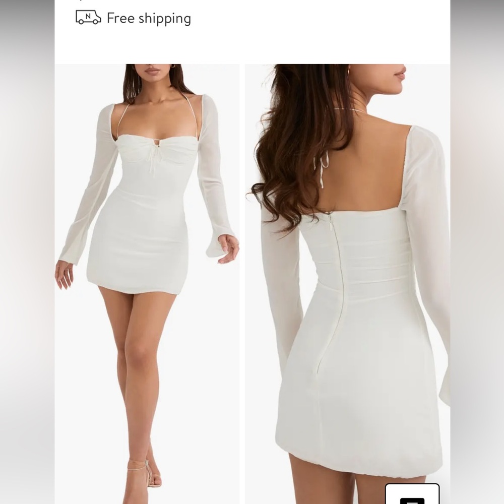 House of cb babydoll georgette halter dress